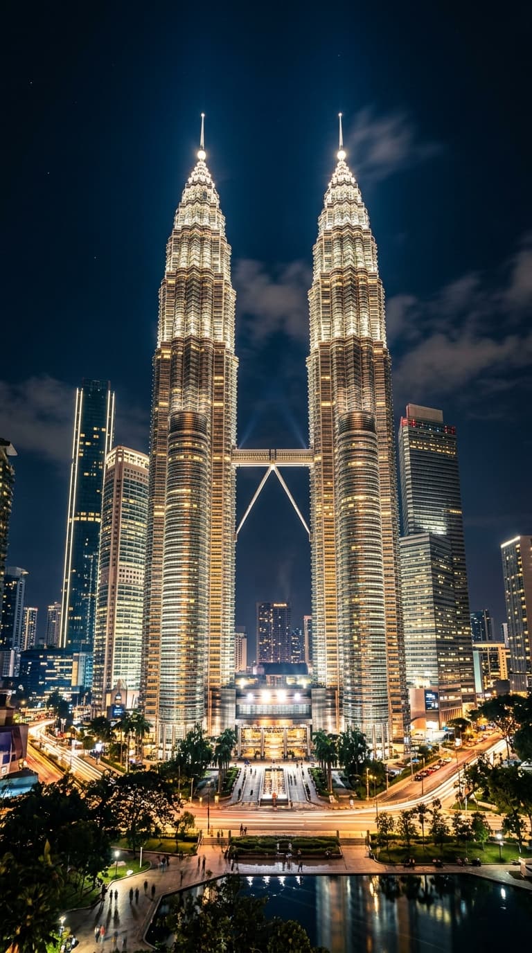 Pemandangan malam Kuala Lumpur